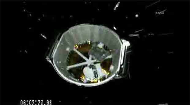 Image of SpaceX Dragon spacecraft after stage two separation at 06.02.26 into the flight