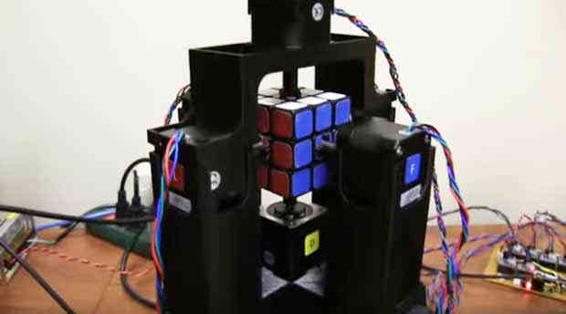 Robot solves Rubik’s cube puzzle in 1.196 seconds