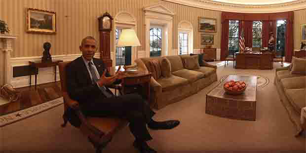 US President Barack Obama hosts virtual tour of the White House