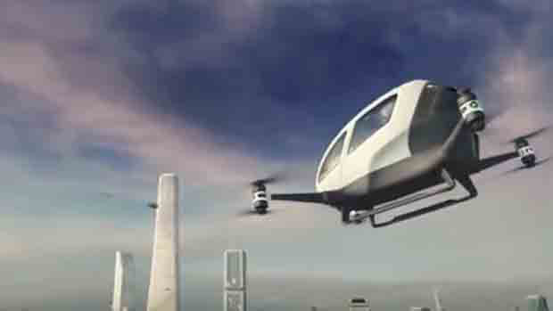 Autonomous flying taxi soon in Dubai on July 2017