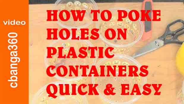 Watch: How to poke holes on plastic container quick and easy