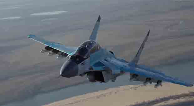 Russian Defense Ministry unveils new MIG-35 fighter jet. Screen capture from video.