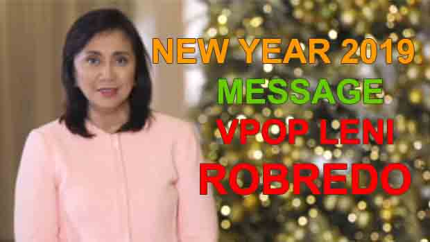 This is the 2019 New Year Message of VPOP Leni Robredo