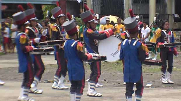 Drum and Xylophone band and majorettes