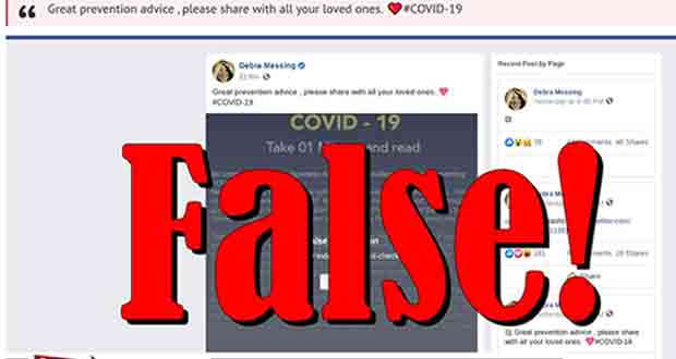 Facebook fact checks fake news, false social media posts on #covid-19