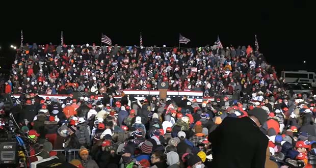 The crowd attending Make America Great Again rallies of reelectionist US President Donald Trump just made history.